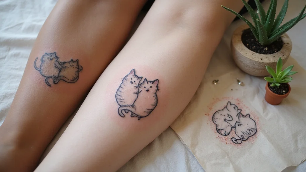 14 Two Cat Tattoo Ideas With Cute Meaning