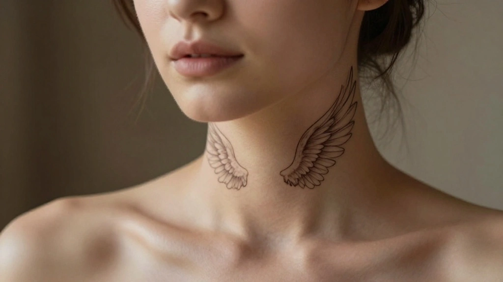 15 Angel Tattoo Neck Ideas With Subtle Edge