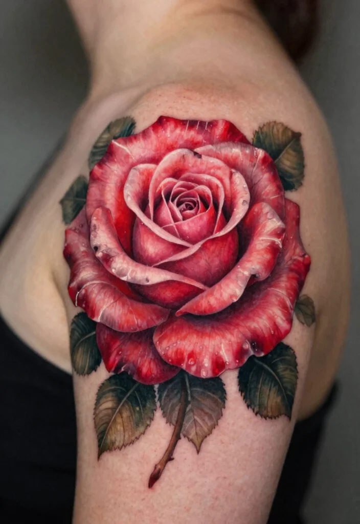 15 Flower Pen Tattoo Ideas With Creative Artistic Flair - 13. 3D Floral Tattoos 1