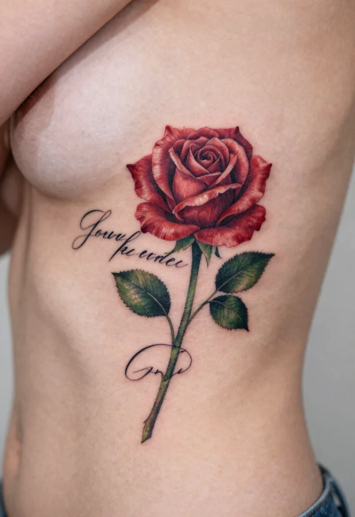 15 Flower Pen Tattoo Ideas With Creative Artistic Flair - 9. Flower and Quote Combinations 1