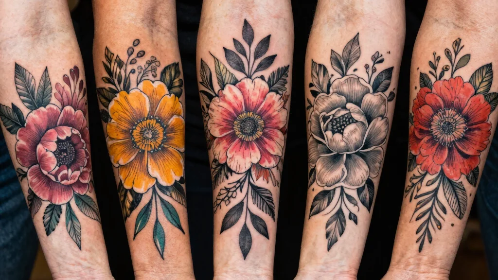 15 Flower Pen Tattoo Ideas With Creative Artistic Flair