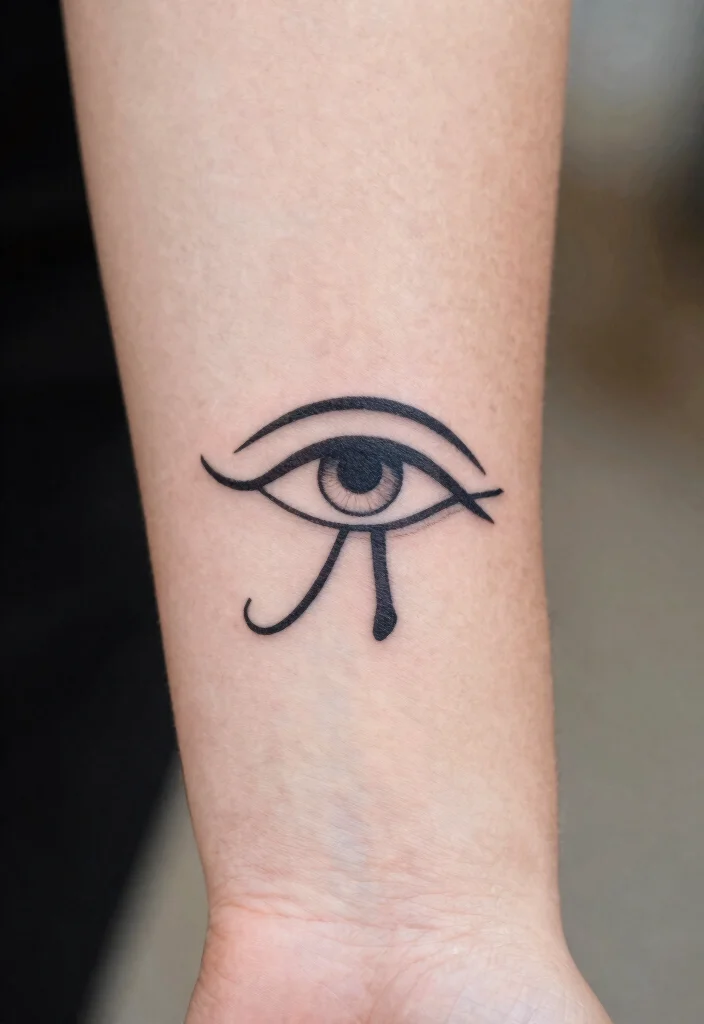 15 Horus Eye Tattoo Ideas With Ancient Symbolism - 3. Minimalist Eye of Horus Design 1