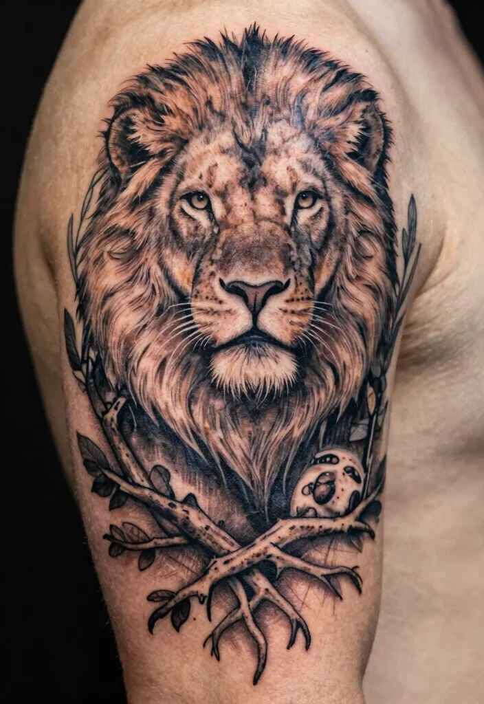 15 Jesus Lion Tattoo Ideas With Powerful Faith Symbolism - 15. The Lion’s Legacy 1