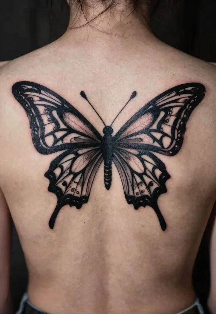 16 3 Butterfly Tattoo Designs Ideas With Graceful Motion - 7. Tribal Butterfly Inspirations 1