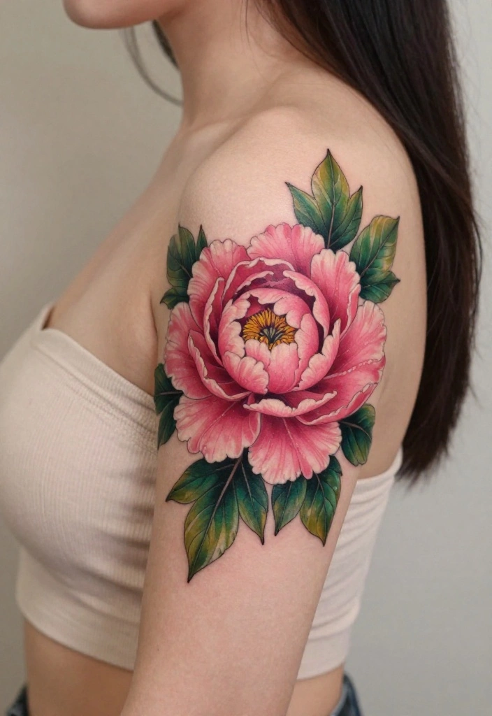 16 Arm Tattoo Flower Ideas With Elegant Flow - 8. Elegant Peonies 1