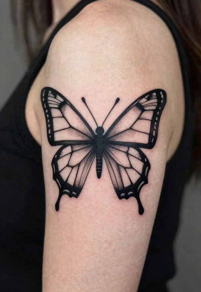 16 Butterfly and Moth Tattoo Ideas With Mystical Balance - 5. Geometric Designs 1