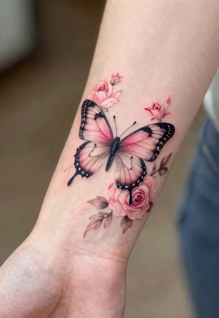 16 Butterfly and Moth Tattoo Ideas With Mystical Balance - 9. Feminine Flourish 1