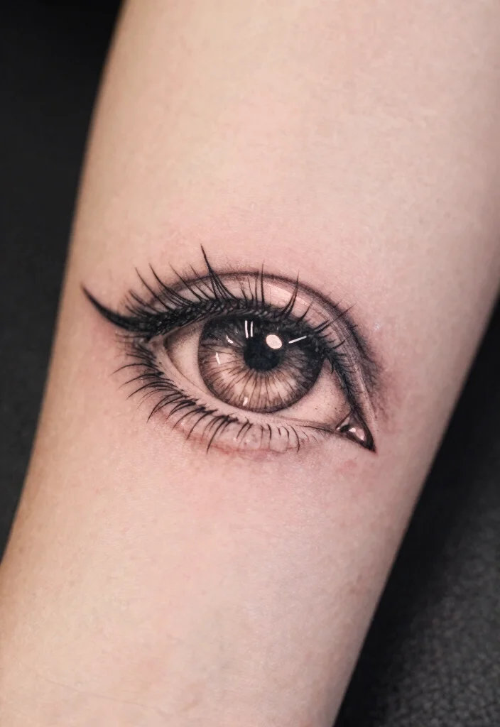 16 Delicate Dragon Tattoo Ideas With Fine Line Beauty - 8. The Fierce Eye 1