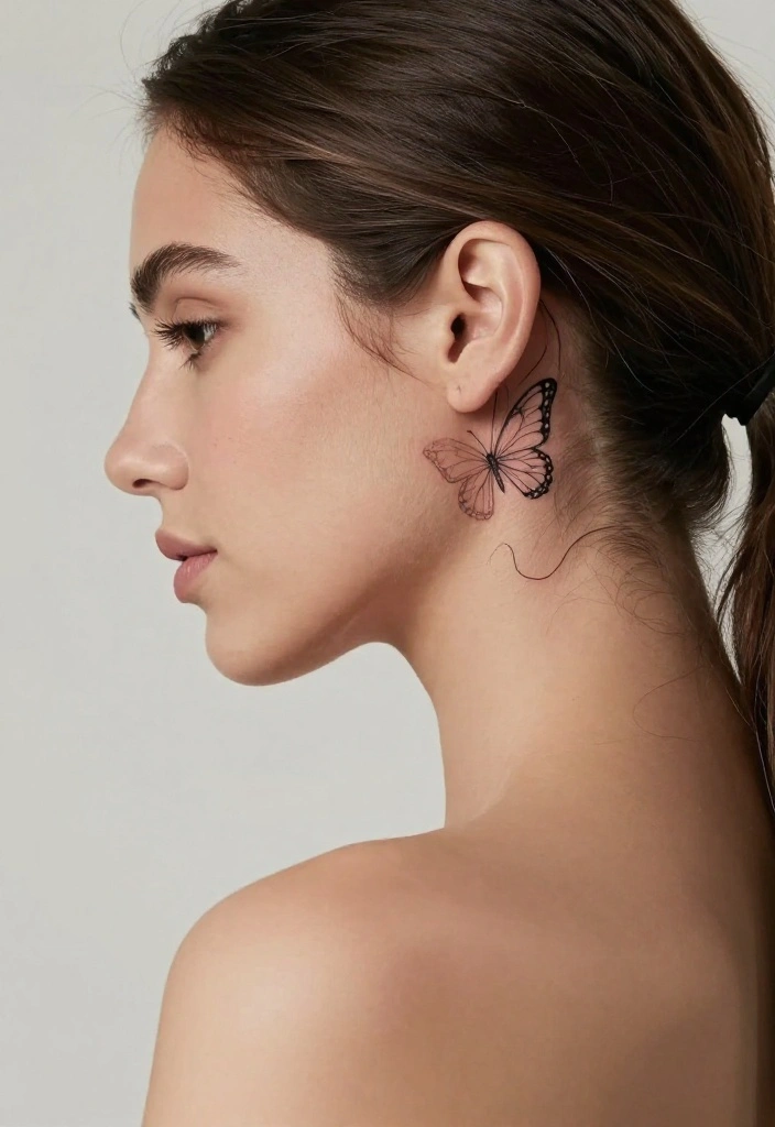 16 Neo Traditional Butterfly Tattoo Ideas With Bold Color - 9. The Minimalist Approach 1