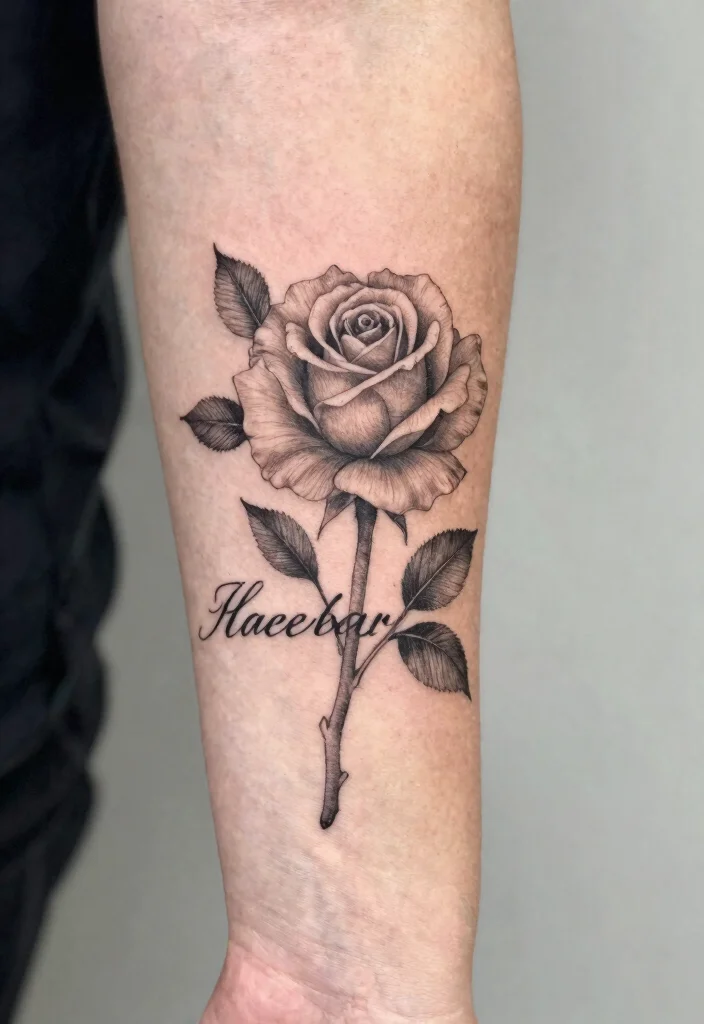 16 Rose Thumb Tattoo Ideas With Tiny Bold Style - 10. Rose with a Quote 1