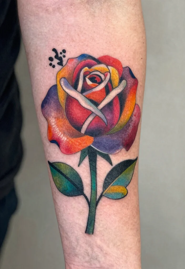 16 Rose Thumb Tattoo Ideas With Tiny Bold Style - 11. Abstract Rose 1