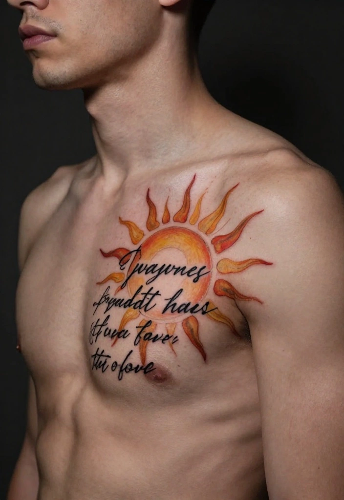 16 Sun Tattoo Men Ideas With Bold Radiant Energy - 16. Inspirational Sun Tattoos 1