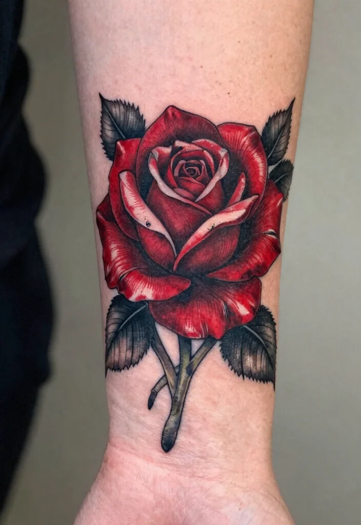 17 Gothic Fairy Tattoo Ideas With Dark Fantasy Vibes - 5. Gothic Rose Fairy 1