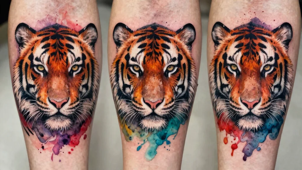 17 Half Tiger Face Tattoo Ideas With Bold Contrast