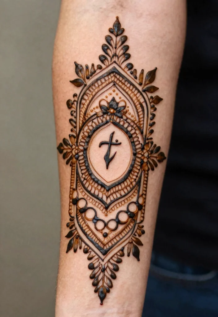 17 Henna Tattoo Arm Ideas With Intricate Patterns - 17. Custom Personal Designs 1