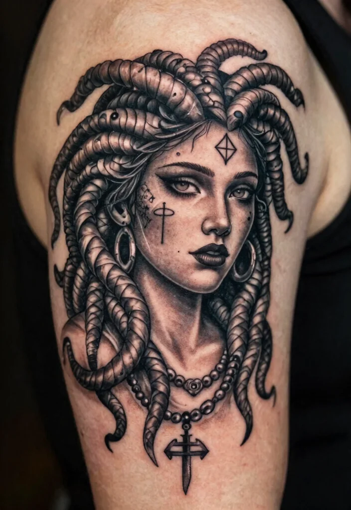 17 Realistic Medusa Tattoo Ideas With Stunning Detail - 17. Medusa and Personal Symbolism 1