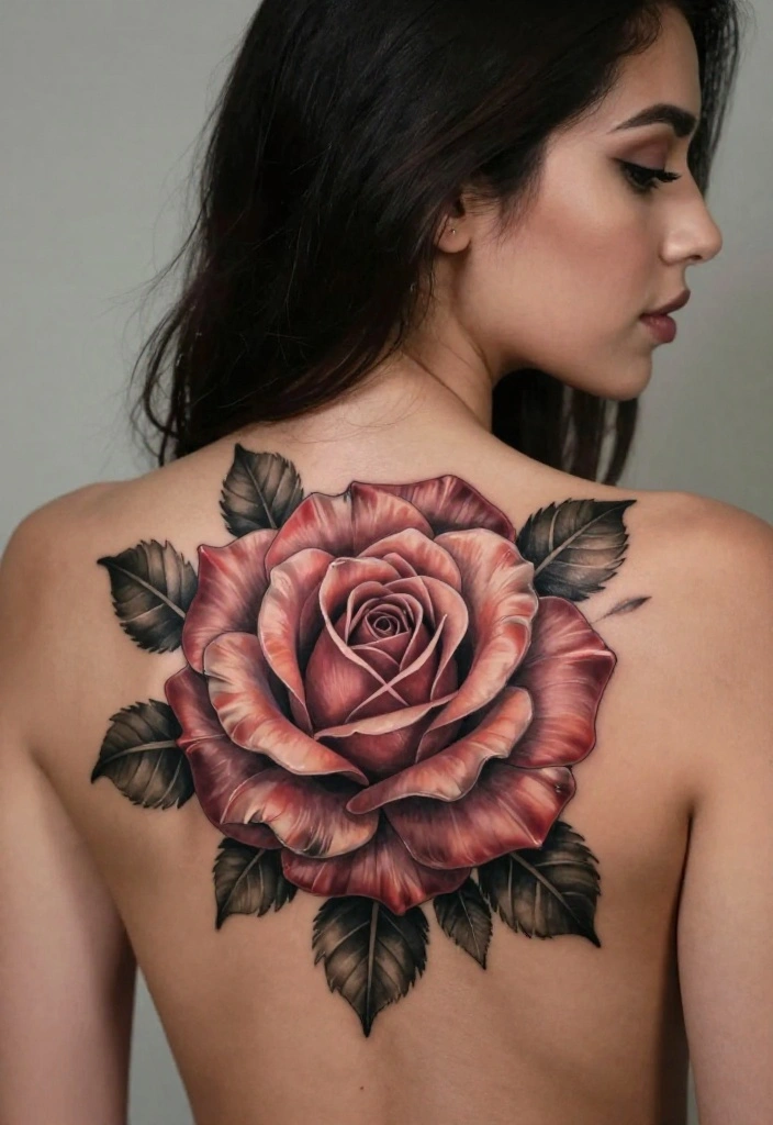 17 Rose Tattoo Ideas That Never Go Out of Style - 11. Layered Rose Design 1