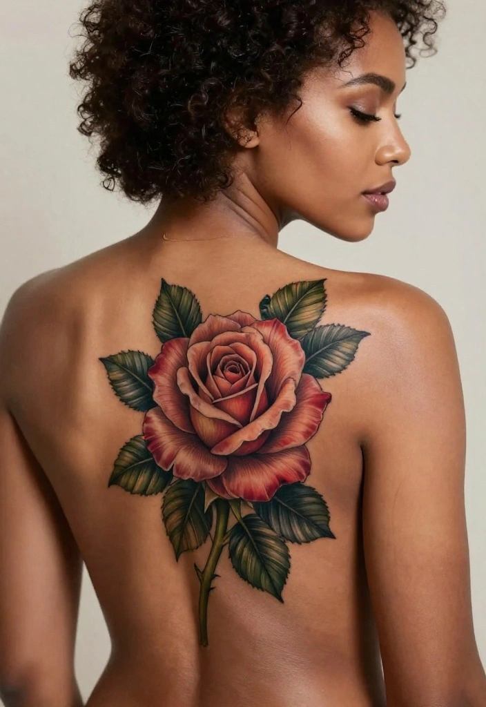 17 Rose Tattoo Ideas That Never Go Out of Style - 17. Rose in Bloom 1