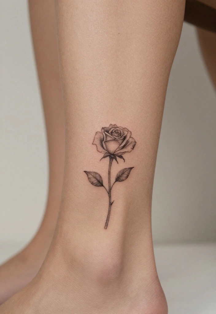 17 Rose Tattoo Ideas That Never Go Out of Style - 4. Tiny Rose Tattoo 1