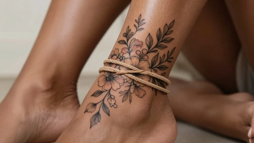 18 Flower Ankle Tattoo Wrap Around Ideas With Delicate Flow