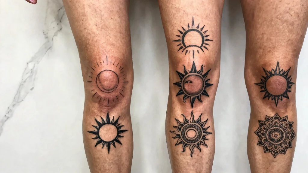 18 Sun Knee Tattoo Ideas With Radiant Edge